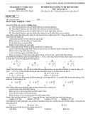 Đề thi học kì 1 môn Vật lý lớp 11 năm 2021-2022 - Trường THPT Nguyễn Trân, Bình Định