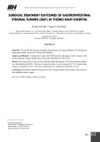 Kết quả phẫu thuật điều trị u mô đệm đường tiêu hóa (GIST) tại Bệnh viện Thống Nhất