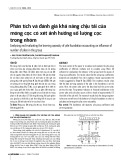 Phân tích và đánh giá khả năng chịu tải của móng cọc có xét ảnh hưởng số lượng cọc trong nhóm