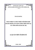 Luận án Tiến sĩ Kinh tế: Hoàn thiện và phát triển mô hình kinh doanh trong xây dựng nông thôn mới tại các tỉnh đồng bằng Bắc Bộ