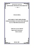 Tóm tắt Luận án Tiến sĩ Quản trị kinh doanh: Hoàn thiện và phát triển mô hình kinh doanh trong xây dựng nông thôn mới tại các tỉnh đồng bằng Bắc Bộ