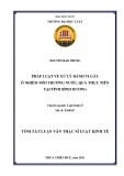 Tóm tắt Luận văn Thạc sĩ Luật kinh tế: Pháp luật về xử lý hành vi gây ô nhiễm môi trường nước, qua thực tiễn tại tỉnh Bình Dương