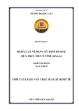 Tóm tắt Luận văn Thạc sĩ Luật kinh tế: Pháp luật về đăng ký kinh doanh, qua thực tiễn ở tỉnh Gia Lai