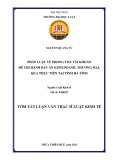 Tóm tắt Luận văn Thạc sĩ Luật kinh tế: Pháp luật về phong tỏa tài khoản để thi hành bản án kinh doanh, thương mại, qua thực tiễn tại tỉnh Hà Tĩnh