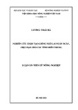 Luận án Tiến sĩ Nông nghiệp: Nghiên cứu chọn tạo giống ngô lai ngắn ngày, chịu hạn cho các tỉnh Miền Trung