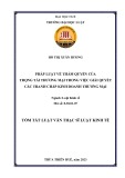 Tóm tắt Luận văn Thạc sĩ Luật kinh tế: Pháp luật về thẩm quyền của trọng tài thương mại trong việc giải quyết các tranh chấp kinh doanh, thương mại