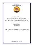 Tóm tắt Luận văn Thạc sĩ Luật kinh tế: Pháp luật về cấp giấy phép xây dựng, qua thực tiễn tại huyện Kbang, tỉnh Gia Lai