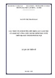 Luận án Tiến sĩ Quản trị nhân lực: Các nhân tố ảnh hưởng tới động lực làm việc của đội ngũ công chức hành chính nhà nước trên địa bàn Thành phố Hà Nội