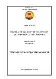 Tóm tắt Luận văn Thạc sĩ Luật kinh tế: Pháp luật về bảo hiểm y tế cho nông dân qua thực tiễn Thừa Thiên Huế