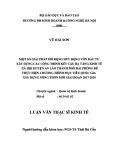 Luận văn Thạc sĩ Kinh tế: Một số giải pháp mở rộng huy động và nâng cao hiệu quả sử dụng vốn đầu tư xây dựng các công trình kết cấu hạ tầng KT-XH huyện An Lão, để thực hiện chương trình mục tiêu Quốc gia xây dựng NTM giai đoạn 2017-2020