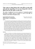 Thực trạng sử dụng kháng sinh trong điều trị viêm phổi mắc phải tại cộng đồng ở trẻ em từ 2 tháng đến 5 tuổi tại Bệnh viện Sản Nhi Nghệ An năm 2022