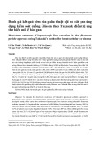 Đánh giá kết quả sớm của phẫu thuật nội soi cắt gan ứng dụng kiểm soát cuống Glisson theo Takasaki điều trị ung thư biểu mô tế bào gan