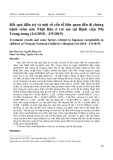 Kết quả điều trị và một số yếu tố liên quan đến di chứng bệnh viêm não Nhật Bản ở trẻ em tại Bệnh viện Nhi Trung ương (2/6/2018 - 2/9/2019)