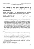 Phân tích hiệu quả trong quản lý tương tác thuốc bất lợi trên bệnh nhân điều trị nội trú tại Bệnh viện Bệnh nhiệt đới Trung ương