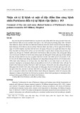 Nhận xét tỷ lệ bệnh và một số đặc điểm lâm sàng bệnh nhân Parkinson điều trị tại Bệnh viện Quân y 103