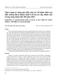 Thực trạng kỹ năng giao tiếp, ứng xử với bệnh nhân của điều dưỡng Khoa Khám bệnh Cán bộ cao cấp, Bệnh viện Trung ương Quân đội 108 năm 2020