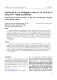 Nghiên cứu giá trị tiên lượng tử vong của chỉ số áp lực ổ bụng (IAP) ở bệnh nhân hồi sức