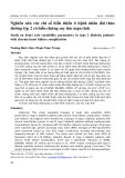 Nghiên cứu các chỉ số biến thiên ở bệnh nhân đái tháo đường týp 2 có biến chứng suy tim mạn tính
