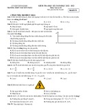 Đề thi học kì 1 môn Vật lí lớp 10 năm 2022-2023 - Trường THPT Nguyễn Trân, Bình Định