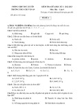 Đề thi giữa học kì 1 môn Hóa học lớp 8 năm 2022-2023 có đáp án - Trường THCS Chu Văn An, Duy Xuyên