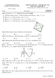 Đề thi giữa học kì 1 môn Toán lớp 12 năm 2022-2023 - Trường THPT Trần Đại Nghĩa, Quảng Nam