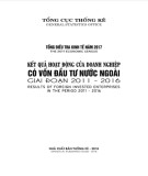 Kết quả hoạt động của doanh nghiệp có vốn đầu tư nước ngoài giai đoạn 2011-2016