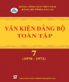 Ebook Văn kiện Đảng bộ toàn tập tỉnh Lào Cai - Tập 7 (1970-1972): Phần 2