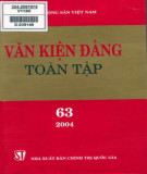 Ebook Văn kiện Đảng bộ toàn tập - Tập 63 (2004): Phần 2