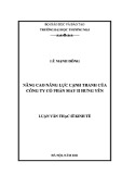 Luận văn Thạc sĩ Kinh tế: Nâng cao năng lực cạnh tranh của Công ty cổ phần May II Hưng Yên