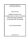 Luận văn Thạc sĩ Kinh tế: Nghiên cứu hành vi mua của khách hàng cá nhân và ứng dụng trong hoạt động marketing của hệ thống siêu thị Vinmart