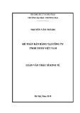 Luận văn Thạc sĩ Kinh tế: Kế toán bán hàng tại Công ty TNHH TOTO Việt Nam