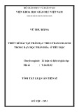 Tóm tắt Luận án Tiến sĩ Khoa học giáo dục: Thiết kế bài tập phân bậc theo thang Bloom trong dạy học phân hóa ở tiểu học