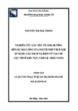 Tóm tắt Luận văn Thạc sĩ Quản trị kinh doanh: Nghiên cứu các yếu tố ảnh hưởng đến sự hài lòng của người nộp thuế khi sử dụng các dịch vụ điện tử tại chi cục thuế khu vực Cẩm Lệ-Hoà Vang