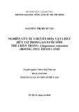 Tóm tắt Luận án Tiến sĩ Thuỷ sản: Nghiên cứu sự chuyển hóa vật chất hữu cơ trong ao nuôi tôm thẻ chân trắng Litopenaeus vannamei (Boone, 1931) thâm canh