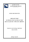 Tóm tắt Luận văn Thạc sĩ Kế toán: Kiểm soát thuế giá trị gia tăng tại Chi cục Thuế khu vực Quế Sơn - Nông Sơn - Hiệp Đức