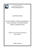 Tóm tắt Luận văn Thạc sĩ Kế toán: Kế toán chi phí và tính giá thành dịch vụ đào tạo đại học tại Trường Đại học Kinh tế-Đại họ Đà Nẵng