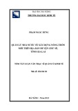 Tóm tắt Luận văn Thạc sĩ Quản lý kinh tế: Quản lý nhà nước về xây dựng nông thôn mới trên địa bàn huyện Chư Sê, tỉnh Gia Lai