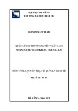 Tóm tắt Luận văn Thạc sĩ Quản lý kinh tế: Quản lý chi thường xuyên ngân sách nhà nước tại huyện Đak Đoa, tỉnh Gia Lai