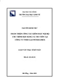 Tóm tắt Luận văn Thạc sĩ Kế toán: Hoàn thiện công tác kiểm soát nội bộ chu trình bán hàng và thu tiền tại Công ty TNHH Gas Petrolimex