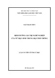 Luận án Tiến sĩ Tâm lý học: Định hướng giá trị nghề nghiệp của nữ học sinh Trung học phổ thông