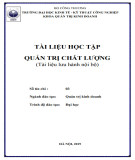 Tài liệu học tập Quản trị chất lượng: Phần 1