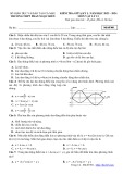 Đề thi giữa học kì 1 môn Vật lí lớp 12 năm 2023-2024 có đáp án - Trường THPT Phan Ngọc Hiển