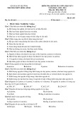 Đề thi giữa học kì 1 môn Hóa học lớp 10 năm 2023-2024 - Trường THPT Hồng Lĩnh, Hà Tĩnh