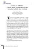 Chế tài xử lý hành vi vi phạm thông tin của người tiêu dùng theo pháp luật Việt Nam hiện hành