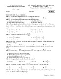 Đề thi học kì 1 môn Toán lớp 11 năm 2022-2023 có đáp án - Trường PTDTNT Tỉnh Quảng Trị