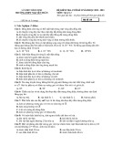 Đề thi học kì 2 môn Vật lí lớp 11 năm 2022-2023 - Trường THPT Nguyễn Trân, Bình Định