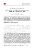 Hậu phương Quảng Bình với chiến trường Trị – Thiên trong kháng chiến chống Mỹ, giai đoạn 1966 – 1972