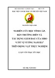 Luận văn Thạc sĩ Y học: Nghiên cứu độc tính cấp, bán trường diễn và tác dụng giảm đau của siro “Cốt Vị Vương Nam Hà” trên động vật thực nghiệm