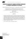 Tổng quan chương trình đào tạo cử nhân dinh dưỡng tại một số trường đại học ở Việt Nam