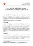 Cách thức tiếp biến văn học dân gian của truyện thiếu nhi Việt Nam thời kỳ 1975–2010